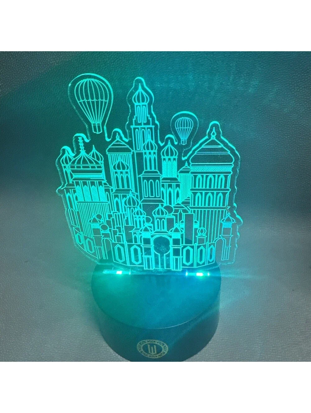 Wicked Illusion Lamp Emerald City 3D Light Acrylic Color Changing Universal 7”